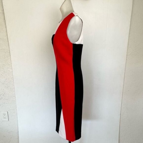 Milly Colorblock Helix Sleeveless Sheath Dress 8 - Picture 4 of 13